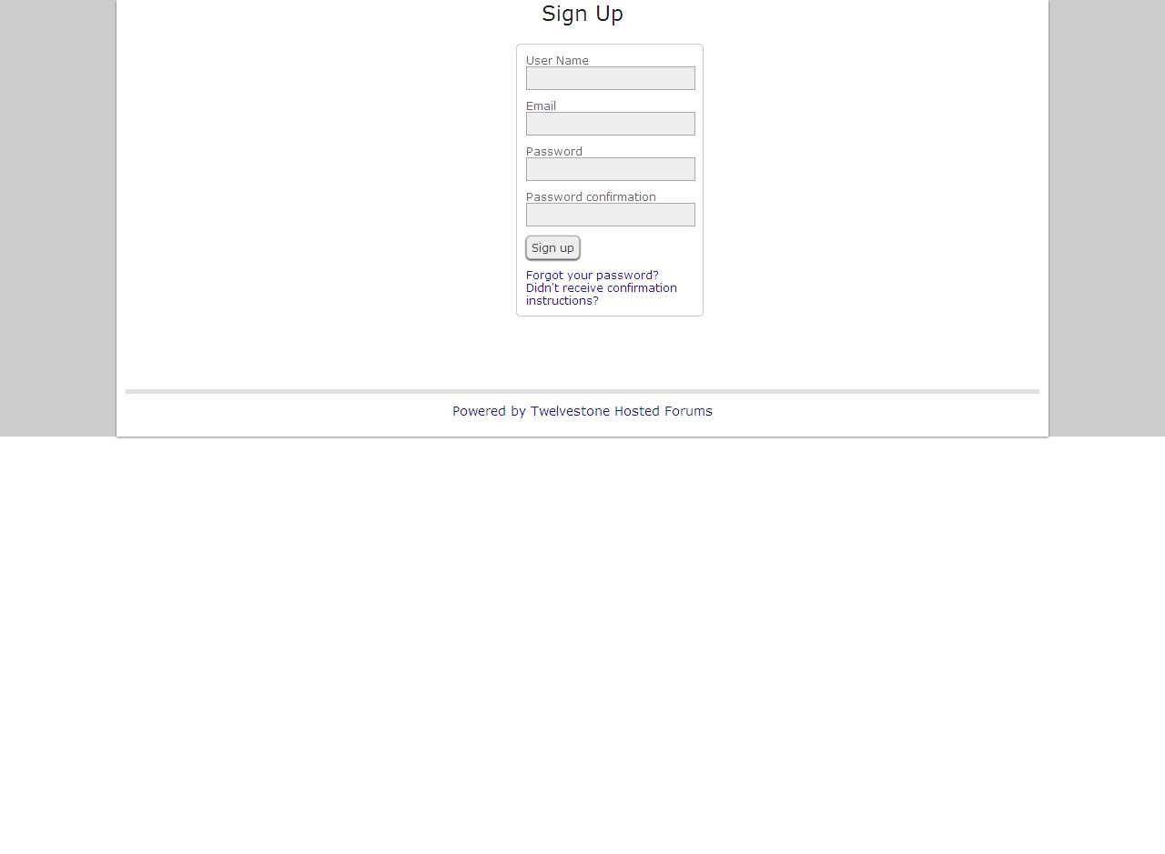 Twelvestone - Sign Up